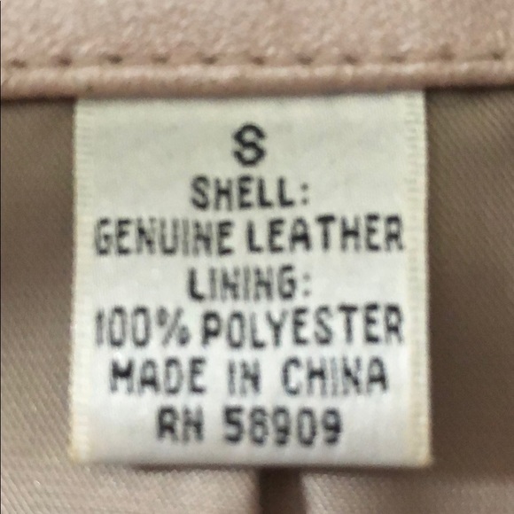 Pink genuine leather jacket - Picture 4 of 4